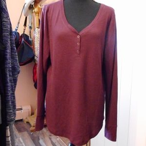 TIME AND TRU HENLEY TOP